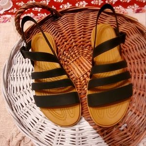 Croc's rubber black scrappy sandals